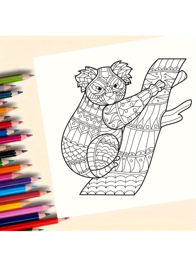 Capstro Detailed Coloring Book Collection – 24 Unique Designs for Creative Coloring & Relaxing Art Play | Illustrated Coloring Book for Home & Screen-Free Creativity – Animal Theme - Image 4